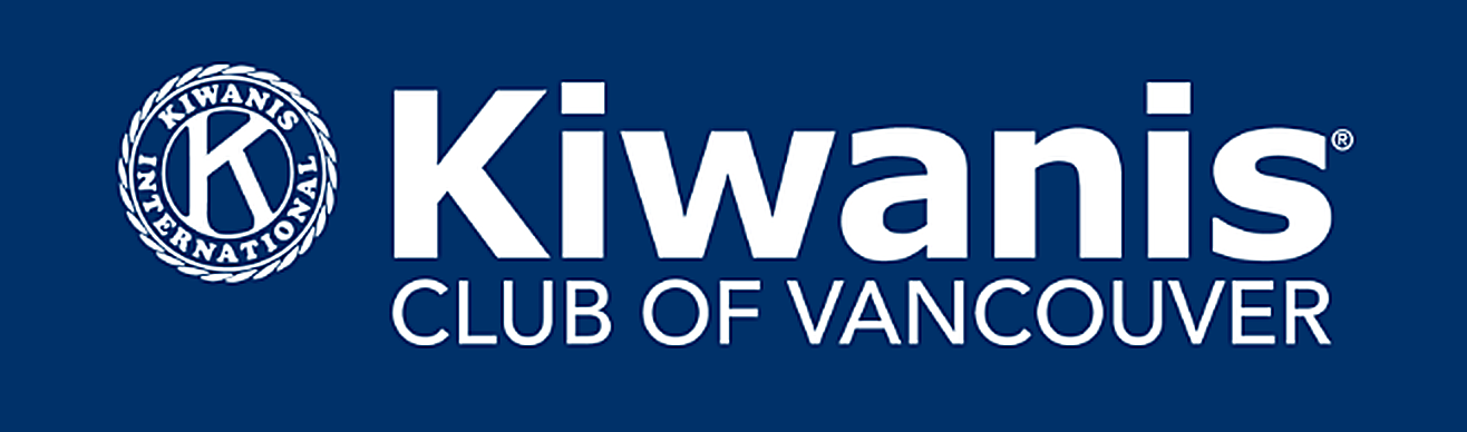 Kiwanis Club of Vancouver logo featuring the Kiwanis international seal on a navy background